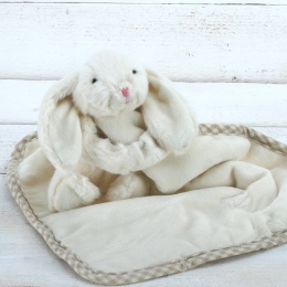 Cream Bunny Soother/Comfort Blanket