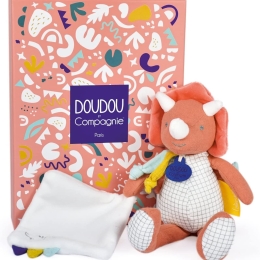 Doudou et Compagnie -  Terracotta Coloured Dinosaur Comforter