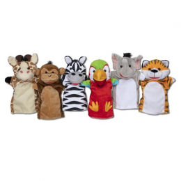 Safari Friends - Set of 6 Hand Puppets