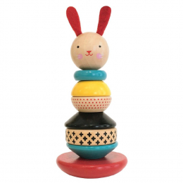Petit Collage - Wooden Rabbit Stacking Toy