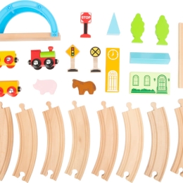 City and Countryside Wooden Railway Set