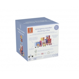 Emergency Services Wooden Stacking Cubes