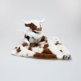 Texas Longhorn Brown Cream Soft Toy Comforter