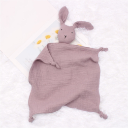 Indigo Organic Cotton Muslin Bunny Comforter