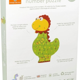 Wooden Dinosaur Number Puzzle