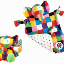 Elmer Comfort Blanket and Rattle Toy Set