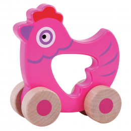 Wooden Push-Along Toy - Chicken