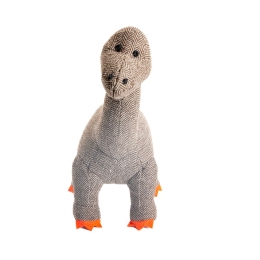 Tweed Fabric Diplodocus Soft Toy