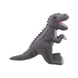 Wilberry - Grey Knitted T-Rex Medium Size Dinosaur