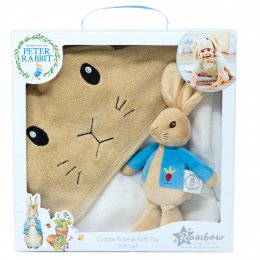 Peter Rabbit - Soft Toy and Cuddle Robe Gift Set