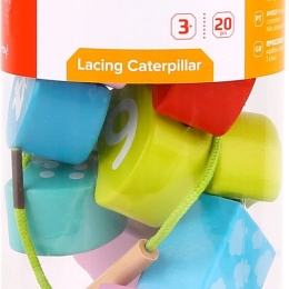 Educational Threading and Lacing Number Caterpillar