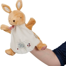 Kaloo - Petites Chansons - Cinnamon Rabbit Hand Puppet/Comforter