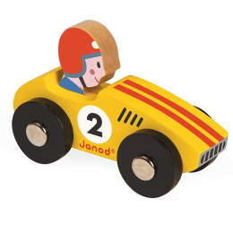 Wooden Racing Car - Yellow