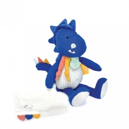 Doudou et Compagnie -  Blue Dinosaur Comforter