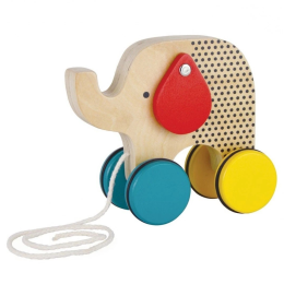 Wooden Pull Along Elephant