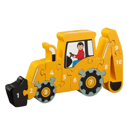 Wooden Digger Number Puzzle