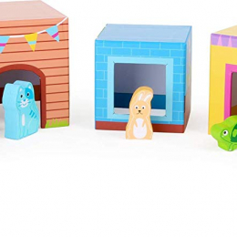 Stacking Cubes with Pet Animal Figures