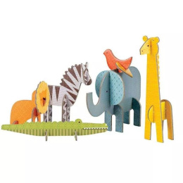 3D Pop-Out Safari Figures