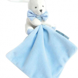 Doudou et Compagnie - Lapin Mouchoir Blue - Gift Boxed