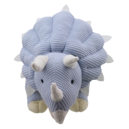 Wilberry Knitted - Large Blue Triceratops