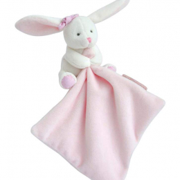 Doudou et Compagnie - Lapin Mouchoir Rose - Gift Boxed