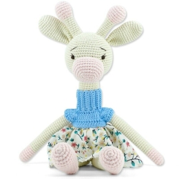 Crochet Sitting Giraffe Soft Toy by Imajo
