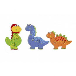 Wooden Dinosaur Mini Puzzle Set