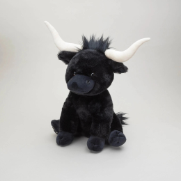 Black Large Longhorn Cow