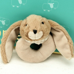 Brown Bunny Ring Rattle