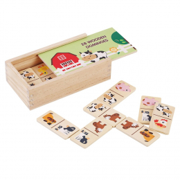 Wooden Farm Animal Domino Game