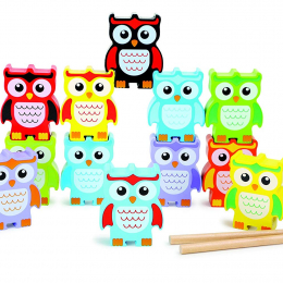 Wooden Stacking Owls Game