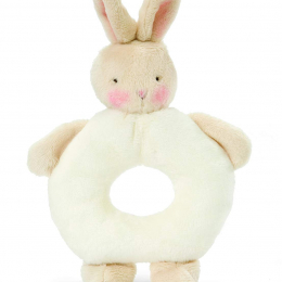 Bunnies By The Bay - Cream Ring Rattle