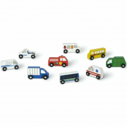 Wooden Town Vehicles - 9 Piece Set