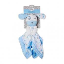 Lulujo - Blue Puppy Muslin Lovie