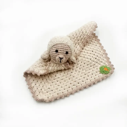 Fair Trade Cotton Crochet Sleepy Lamb Comforter