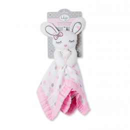 Lulujo - Pink Puppy Muslin Lovie